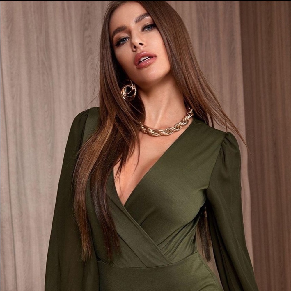 Shein Green Bodysuit